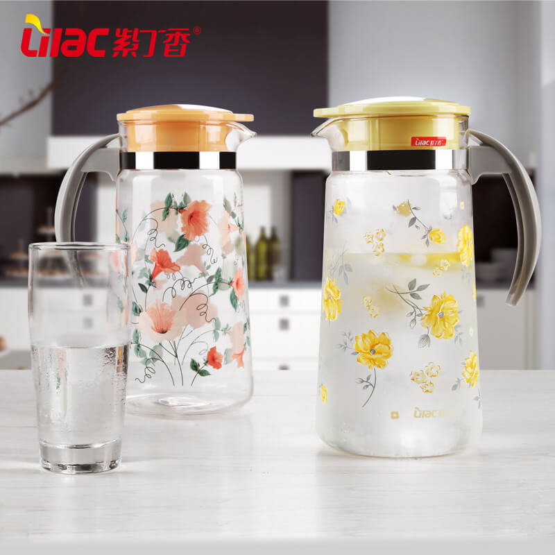 Good quality glass pitcher with handle glass jug 1400ml EH14