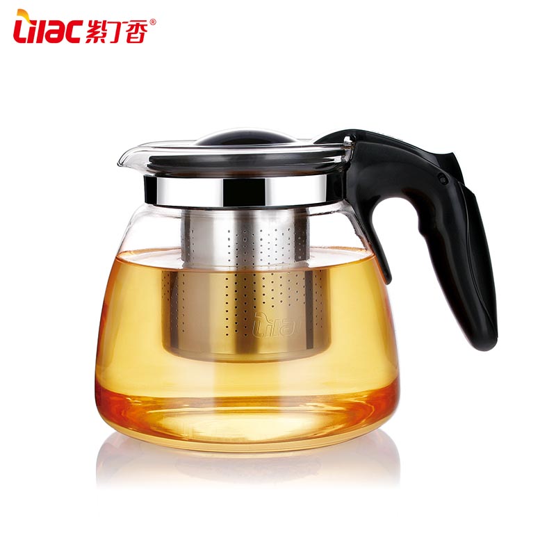 China hot sale factory OEM&ODM heat resistant hand made glass teapot 900ml S93-2