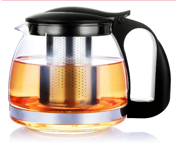 China hot sale factory OEM&ODM heat resistant hand made glass teapot 1250ml .